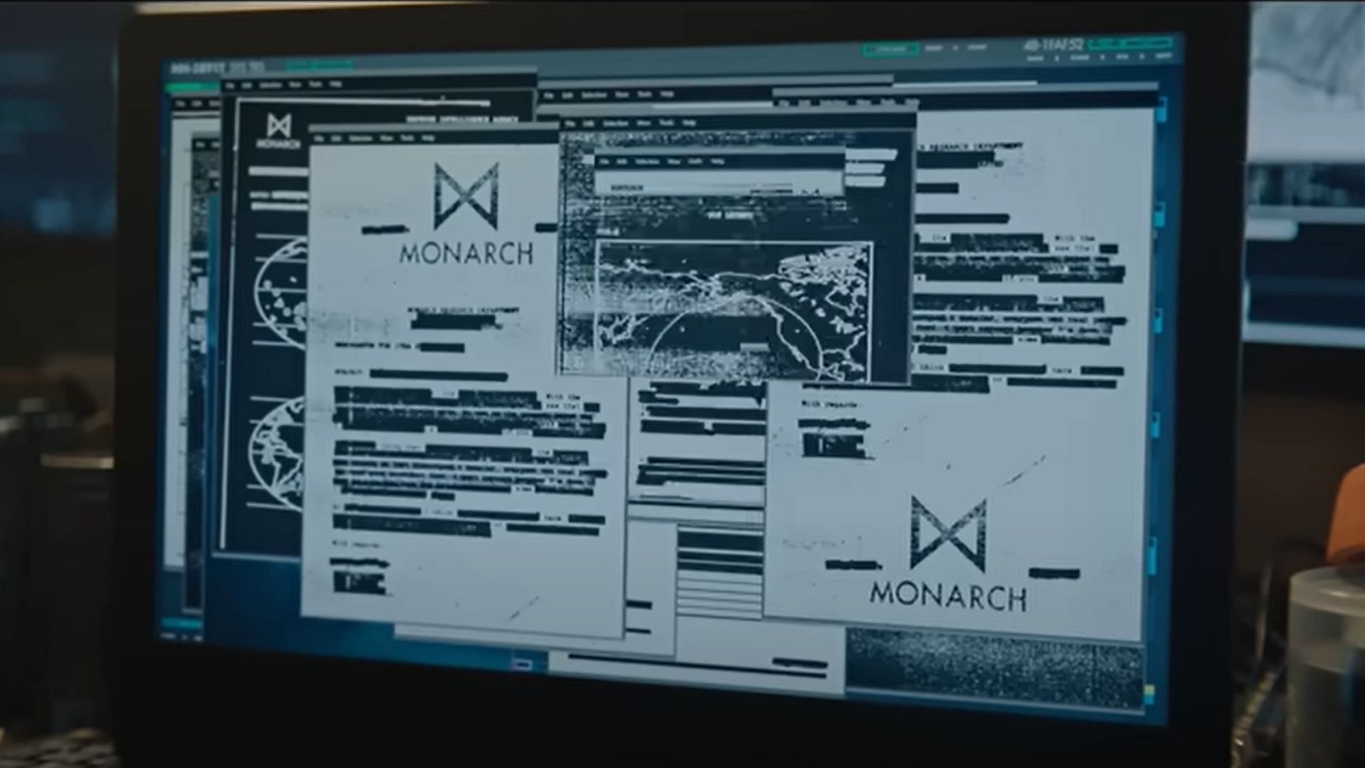 The show surreptitiously shows the organization's logo (Image via Apple TV+)
